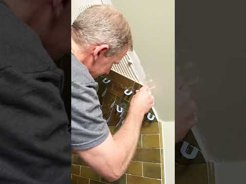 Herringbone Tile Pattern on a Sloped Ceiling